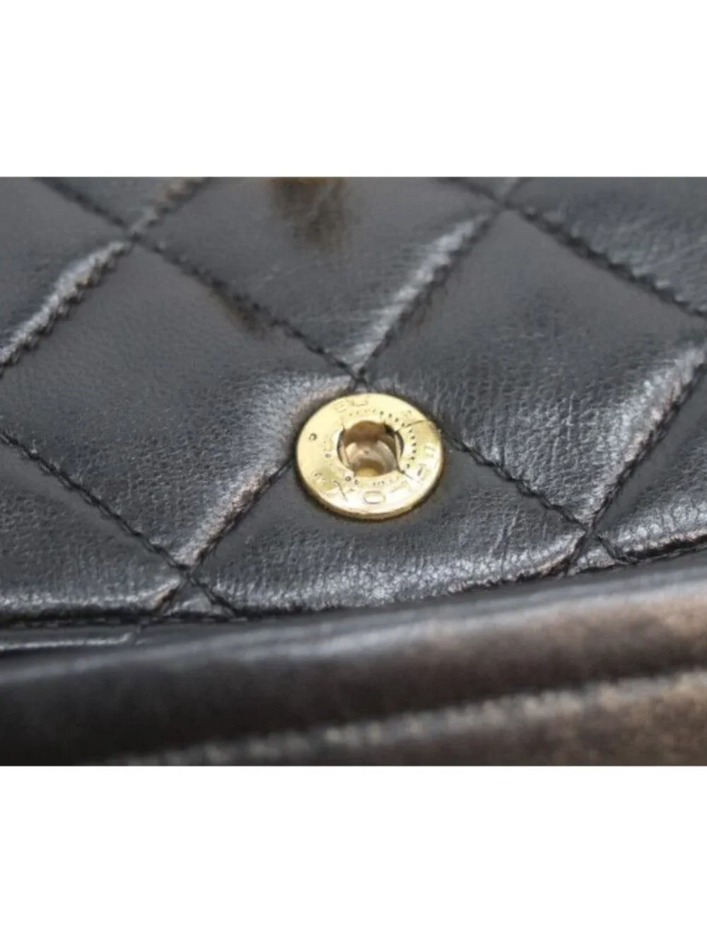 Chanel Black Lamb Gold Double Flap Quilted 23